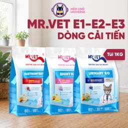 Hạt Mr.Vet, Hạt Cho Mèo MR.VET E1-E2-E3 Bổ Sung Dinh Dưỡng Túi 1kg - Méo Chò Uni 1