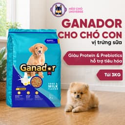 Hạt cho chó con Ganador vị trứng sữa	3KG giúp chắc khoẻ xương - MÉO CHÒ UNI 1