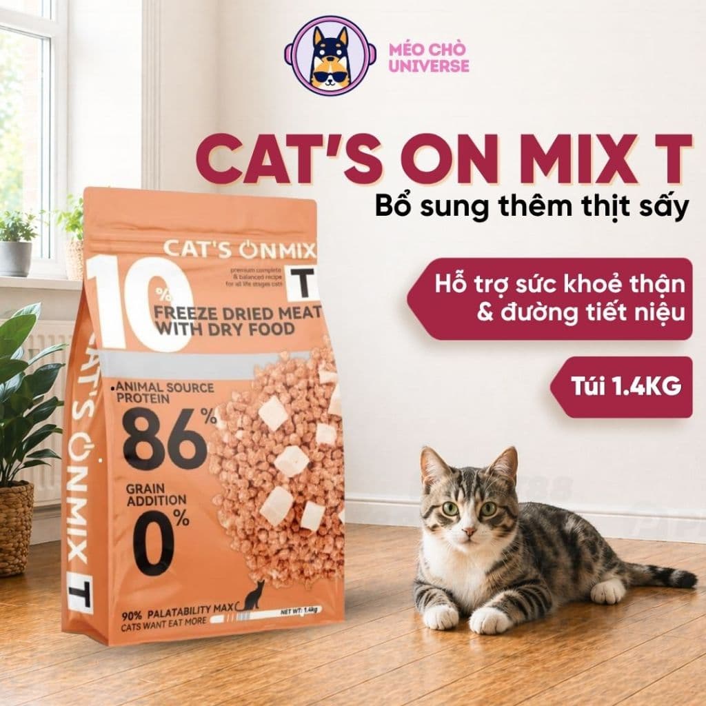 Hạt cho mèo cao cấp Cat's On Mix T - 1,4kg - MÉO CHÒ UNI