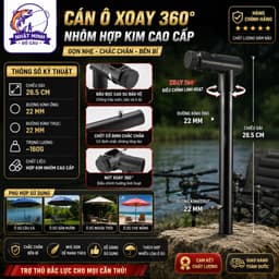 Cán ô xoay 360 độ , thân kim loại cứng cáp dài 1M 2
