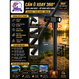 Cán ô xoay 360 độ , thân kim loại cứng cáp dài 1M 3