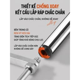 Cán ô xoay 360 độ , thân kim loại cứng cáp dài 1M 5