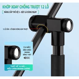 Cán ô xoay 360 độ , thân kim loại cứng cáp dài 1M 6