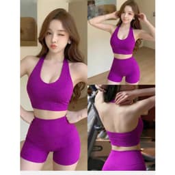 Bộ tập Gym, Yoga, Pilates Erobic cho nữ chất LuLu hàng Quảng Châu cao cấp BT903 7