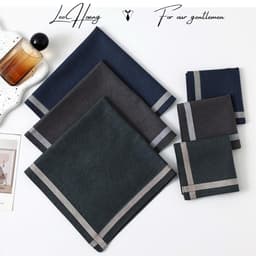Khăn Tay Nam Cotton 43x43cm, Khăn Mùi Xoa Nam Cao Cấp | Quà Tặng Tinh Tế 5