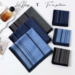 Khăn Tay Nam Cotton 43x43cm, Khăn Mùi Xoa Nam Cao Cấp | Quà Tặng Tinh Tế 4