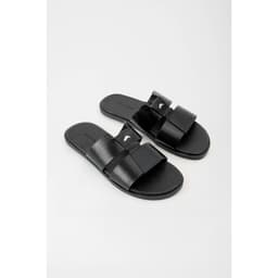 [ Mẫu Mới ] Dép Nam Thời Trang Dép Da Bò Thật Cao cấp BUTUNI Monaco S Cut-out Slippers Đế Sao Su Êm Chân. BH 12 Tháng 9