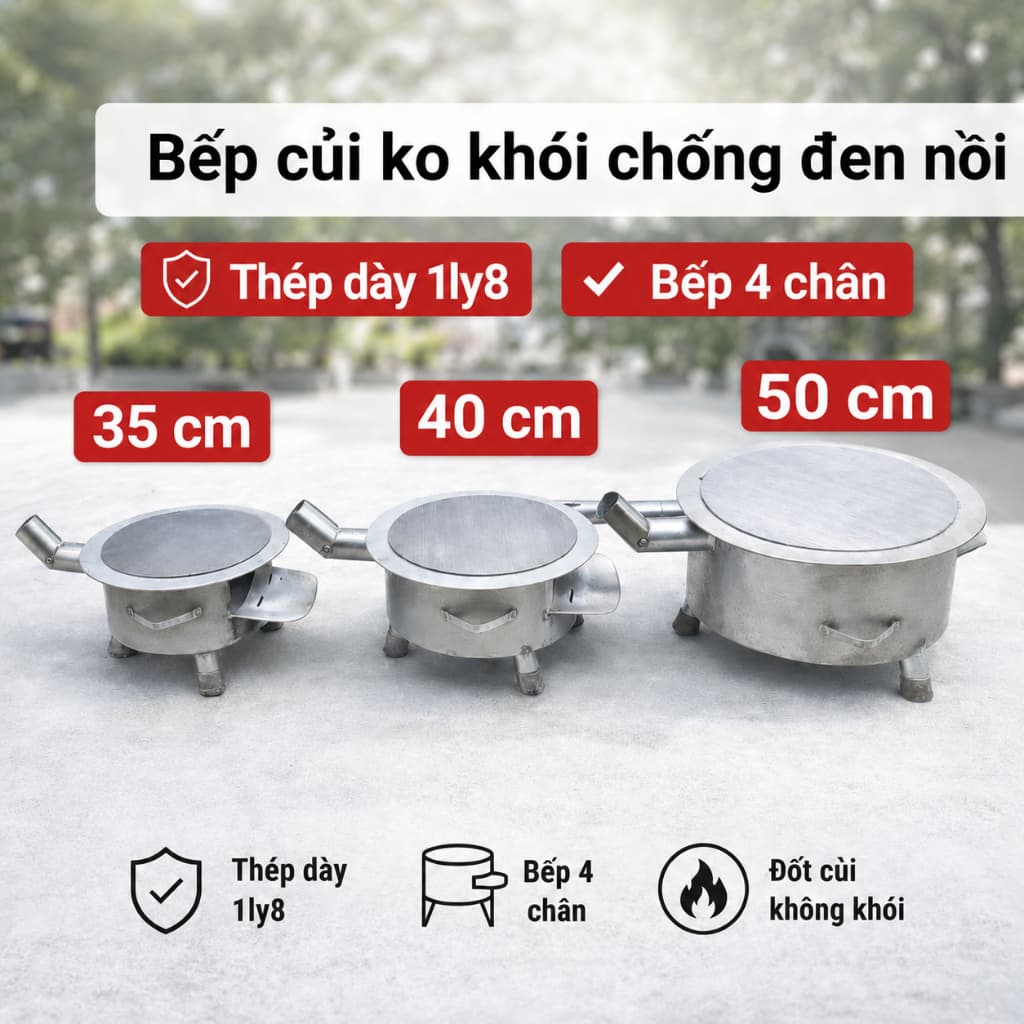 [Tặng Nắp Bếp] Bếp củi đa năng tiết kiệm củi, không khói,  không đen nồi  lỗi bảo hành 1 đổi 1