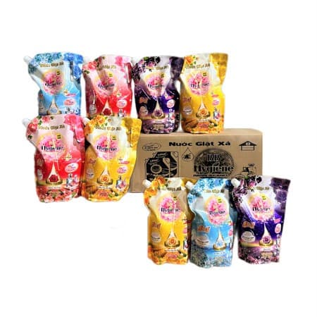 ComBo 2 Túi Nước xả vải Hygiene BB 2200ml giúp quần áo phẳng phiu, an toàn cho da