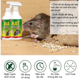 Chai Xịt Đuổi Chuột Thảo Mộc RAT SPRAY 500ml – Xua Chuột Ngăn Phá Hoại, Dùng Cho Nhà Kho – Bếp – Xe 9
