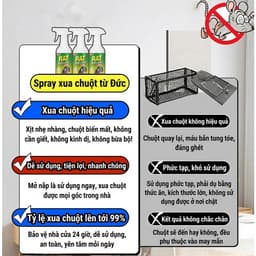 Chai Xịt Đuổi Chuột Thảo Mộc RAT SPRAY 500ml – Xua Chuột Ngăn Phá Hoại, Dùng Cho Nhà Kho – Bếp – Xe 3
