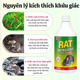 Chai Xịt Đuổi Chuột Thảo Mộc RAT SPRAY 500ml – Xua Chuột Ngăn Phá Hoại, Dùng Cho Nhà Kho – Bếp – Xe 2