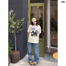 Áo Thun HY KORÉ Cookie Monster 3369 Form Rộng Localbrand Oversize Unisex Vải Cotton 75% Nam Nữ Mặc Đẹp 5