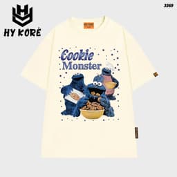 Áo Thun HY KORÉ Cookie Monster 3369 Form Rộng Localbrand Oversize Unisex Vải Cotton 75% Nam Nữ Mặc Đẹp 1