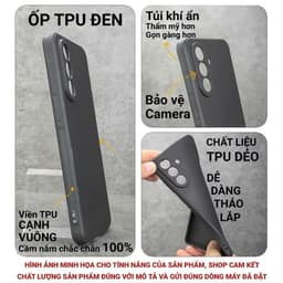 Ốp lưng Samsung A06 4G,5G ốp dẻo trong chống sốc  trơn màu đen | Ốp điện thoại SS galaxy dẻo bảo vệ camera đt 4