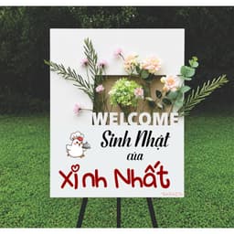 Bảng Welcome Đám Cưới Hộp Hoa 3D Formex Cao Cấp In Tên Theo Yêu Cầu 5