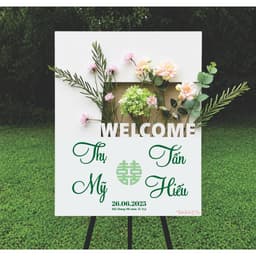 Bảng Welcome Đám Cưới Hộp Hoa 3D Formex Cao Cấp In Tên Theo Yêu Cầu 4