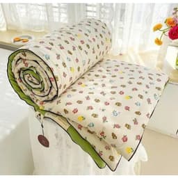 Mền đũi cotton Aniva Home đậu nành, thiết kế cao cấp, mềm mát, thoải mái, phù hợp giấc ngủ cả mùa 5