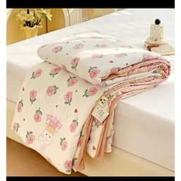 Mền đũi cotton Aniva Home đậu nành, thiết kế cao cấp, mềm mát, thoải mái, phù hợp giấc ngủ cả mùa 6