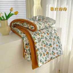 Mền đũi cotton Aniva Home đậu nành, thiết kế cao cấp, mềm mát, thoải mái, phù hợp giấc ngủ cả mùa 7