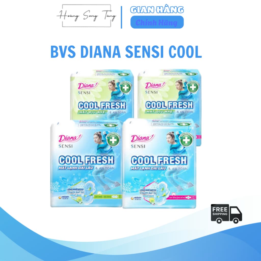 Combo 6 Gói Băng vệ sinh Diana SENSI Cool Fresh - Mát dịu an toàn tự nhiên - Hoàng Song Tùng