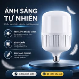 (Combo2) Bóng Đèn 100W Siêu To - Tiết Kiệm Điện , Siêu Sáng , Đui Vít E27 6