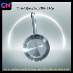 Chảo Inox 304 3 Đáy - Chảo đáy từ inox TICOOK dùng mọi loại bếp 1