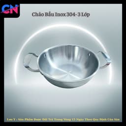 Chảo 304 Đáy Từ-Chảo 3 Lớp  TICOOK - Chảo 2 Quai Sâu Lòng Inox 1