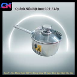 Quánh Nấu Bột Inox 304 , nồi inox 304 đáy từ , nồi TiCook 9