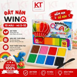 (Combo 5 hộp) Đất nặn WinQ 10 màu D-10 chính hãng 1