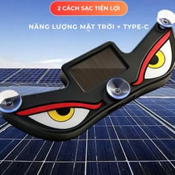 Đèn LED Ô Tô Hình Mắt Quỷ Sử Dụng Năng Lượng Mặt Trời, Cảm Biến Thông Minh, Thiết Kế Độc Đáo 6