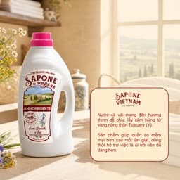 Nước Giặt & Xả Sapone di Toscana – Hương Thơm Sang, Quần Áo Sạch Thơm Cả Ngày 3