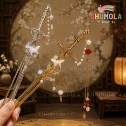 Trâm kiếm Hán phục cổ trang phụ kiện cài tóc xinh đẹp cá tính 9