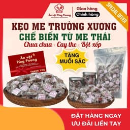 [Tặng Muối Sặc] Kẹo Me Sấy Viên Quấn Bọc Kiếng Trường Xương 250g/500g/1kg-Me Thái, Vị Chua Cay Ngọt 1