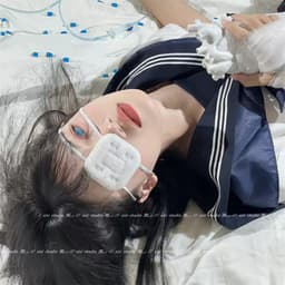 Băng che mắt bông trắng đen phong cách manga Nhật Bản phụ kiện cosplay cá tính 5