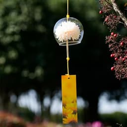 Chuông gió Hoa nhiều màu Furin Nhật Bản trong suốt trang trí decor xinh xắn 6