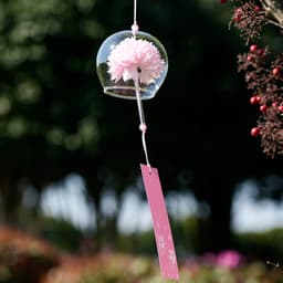 Chuông gió Hoa nhiều màu Furin Nhật Bản trong suốt trang trí decor xinh xắn 8