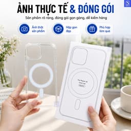 Ốp lưng iphone trong suốt chống sốc - Hỗ trợ sạc không dây cho 11 pro max 12 promax 13 14 15 Plus 16 17 ProMax 17 Air 3