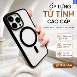 Ốp lưng iphone trong suốt chống sốc - Hỗ trợ sạc không dây cho 11 pro max 12 promax 13 14 15 Plus 16 17 ProMax 17 Air 9