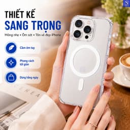 Ốp lưng iphone trong suốt chống sốc - Hỗ trợ sạc không dây cho 11 pro max 12 promax 13 14 15 Plus 16 17 ProMax 17 Air 7