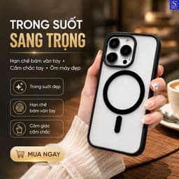 Ốp lưng iphone trong suốt chống sốc - Hỗ trợ sạc không dây cho 11 pro max 12 promax 13 14 15 Plus 16 17 ProMax 17 Air 8