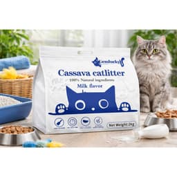 Cát Sắn vệ sinh cho mèo siêu hút , tiết kiệm , không bụi túi 2kg Hương sữa , Trà Xanh 3