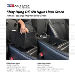 Khay đựng đồ yên ngựa cho xe ô tô Limo Green của B-Factory thiết kế tiện lợi, kích thước chuẩn 5