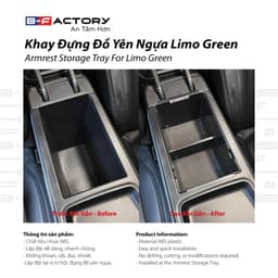 Khay đựng đồ yên ngựa cho xe ô tô Limo Green của B-Factory thiết kế tiện lợi, kích thước chuẩn 7