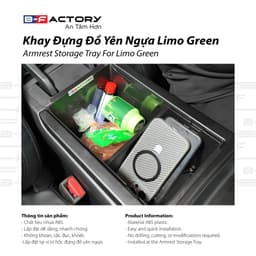 Khay đựng đồ yên ngựa cho xe ô tô Limo Green của B-Factory thiết kế tiện lợi, kích thước chuẩn 6