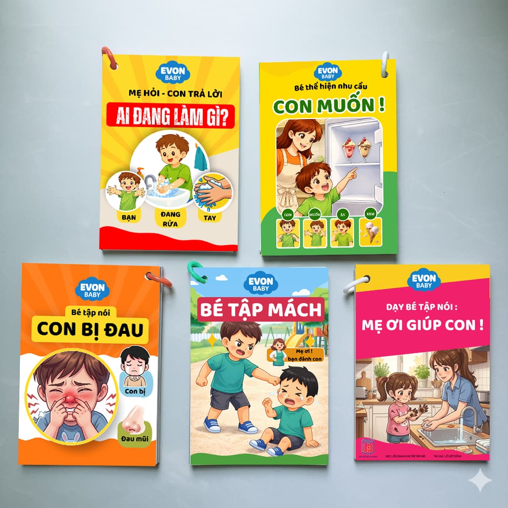 Thẻ Flash EVON BABY dạy bé tập nói -  THỂ HIỆN NHU CẦU