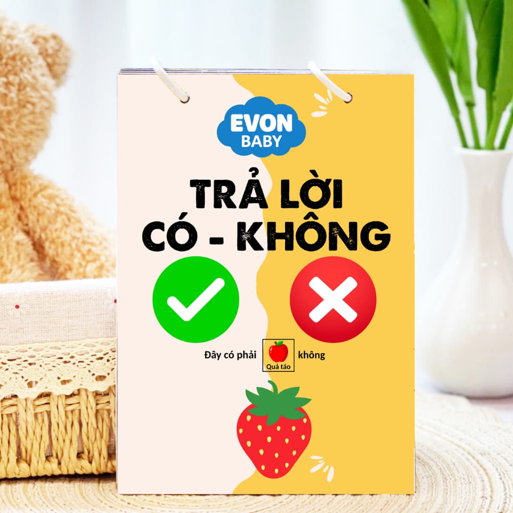 Thẻ Flash EVON BABY dạy bé tập nói - Tư duy câu hỏi có/không