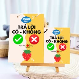 Thẻ Flash EVON BABY dạy bé tập nói - Tư duy câu hỏi có/không 9