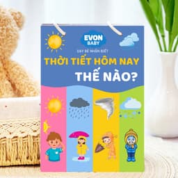 Thẻ Flash EVON BABY dạy bé tập nói - BÉ TẬP NÓI CHỦ ĐỀ THỜI TIẾT 1