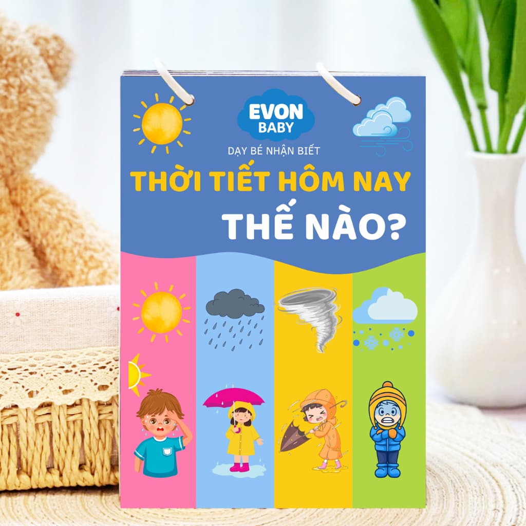Thẻ Flash EVON BABY dạy bé tập nói - BÉ TẬP NÓI CHỦ ĐỀ THỜI TIẾT